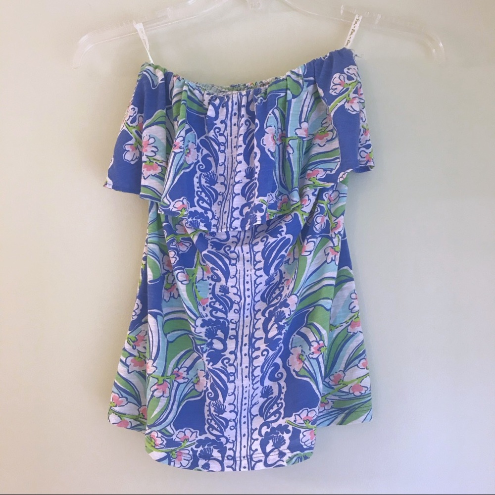 Lily Pulitzer Wiley Ruffle Tube Top - Picture 2 of 6
